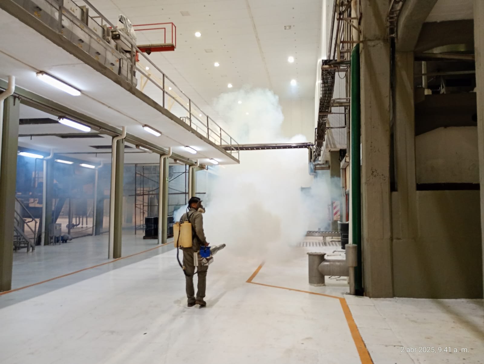 Trabajo de cobertura en espacio abierto